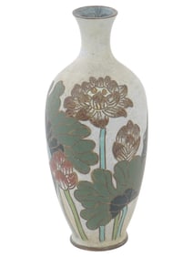 ANTIQUE JAPANESE MEIJI CLOISONNE ENAMEL VASE