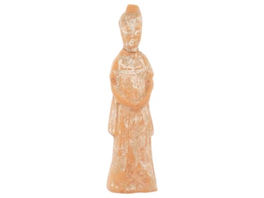 ANCIENT CHINESE HAN DYNASTY TERRACOTTA MAID FIGURINE