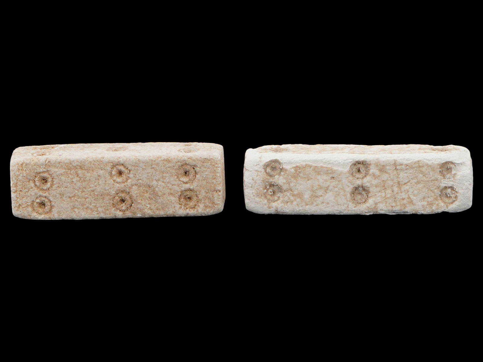 PAIR OF LARGE ANCIENT ROMAN STONE DICE 100 TO 300 AD (1 of 6)