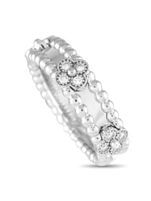 VAN CLEEF & ARPELS PERLEE 18K  GOLD 0.33CT DIAMOND RING