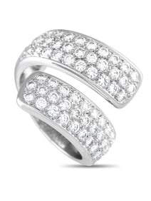 VAN CLEEF & ARPELS VINTAGE 18K  GOLD DIAMOND BYPASS RING