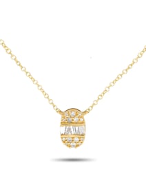 LB EXCLUSIVE 14K  GOLD 0.13CT DIAMOND NECKLACE
