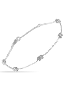 LB EXCLUSIVE 14K  GOLD 0.30CT DIAMOND STATION BRACELET