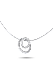 MOVADO 18K  GOLD 0.75CT DIAMOND PENDANT NECKLACE