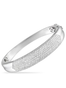 LB EXCLUSIVE 18K  GOLD 5.82CT DIAMOND BANGLE BRACELET