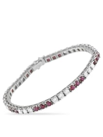 18K  GOLD 3.30CT DIAMOND AND RUBY BRACELET