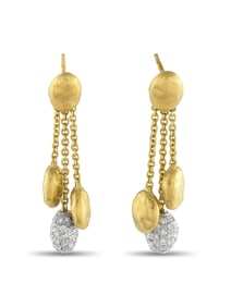 MARCO BICEGO 18K  GOLD 0.80CT DIAMOND DANGLE EARRINGS