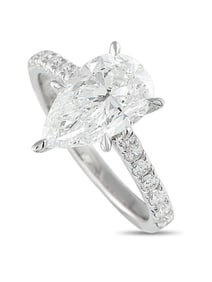 LB EXCLUSIVE 14K  GOLD 2.94CT LAB-GROWN DIAMOND RING