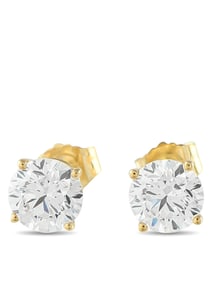 LB EXCLUSIVE 14K GOLD LAB-GROWN DIAMOND STUD EARRINGS