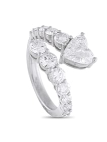 LB EXCLUSIVE 18K  GOLD 2.60CT DIAMOND BYPASS RING