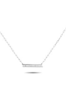 LB EXCLUSIVE 18K  GOLD 1.10CT DIAMOND BAR LINK NECKLACE