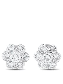 LB EXCLUSIVE 18K  GOLD 1.45CT DIAMOND EARRINGS