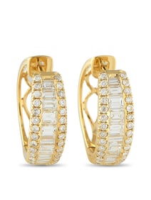 LB EXCLUSIVE 18K  GOLD 1.56CT DIAMOND EARRINGS