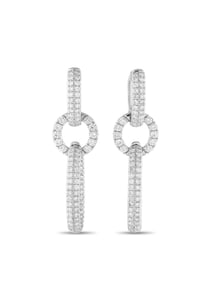 LB EXCLUSIVE 18K  GOLD 3.85CT DIAMOND DANGLE EARRINGS