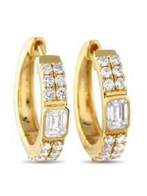 LB EXCLUSIVE 18K  GOLD 1.60CT DIAMOND EARRINGS