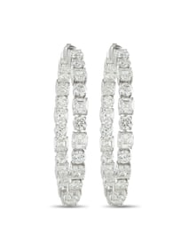 LB EXCLUSIVE 18K GOLD DIAMOND INSIDE-OUT HOOP EARRINGS