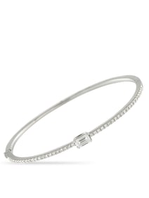 LB EXCLUSIVE 14K  GOLD 1.0CT DIAMOND BANGLE BRACELET