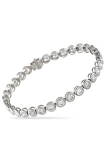LB EXCLUSIVE 18K  GOLD 8.50CT ROUND DIAMOND BRACELET