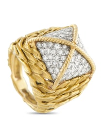 DAVID WEBB 18K  GOLD 1.15CT DIAMOND RING