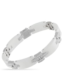 CARTIER MAILLON PANTHERE 18K GOLD DIAMOND CERAMIC BRACELET