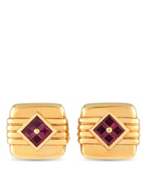 VAN CLEEF & ARPELS 18K  GOLD RUBY CUFFLINKS