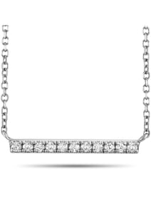 LB EXCLUSIVE 14K  GOLD 0.10 CT DIAMOND PENDANT NECKLACE