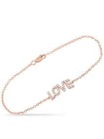 LB EXCLUSIVE 14K  GOLD 0.30 CT DIAMOND LOVE BRACELET