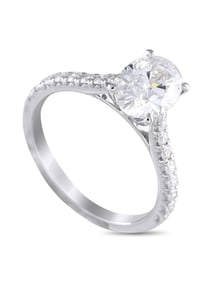 LB EXCLUSIVE 14K  GOLD 2.08CT LAB-GROWN DIAMOND RING
