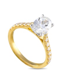 LB EXCLUSIVE 14K  GOLD 1.90CT LAB-GROWN DIAMOND RING