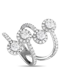 LB EXCLUSIVE 18K  GOLD 2.20CT DIAMOND RING