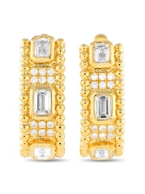 LB EXCLUSIVE 18K  GOLD 2.25CT DIAMOND EARRINGS