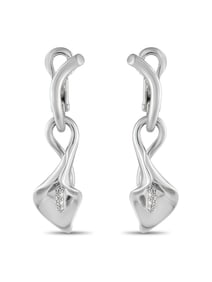 ASPREY 18K  GOLD DIAMOND EARRINGS