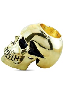KING BABY SKULL BRASS ALLOY CANDLE HOLDER