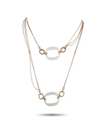 DAMIANI 18K  GOLD AGATE NECKLACE