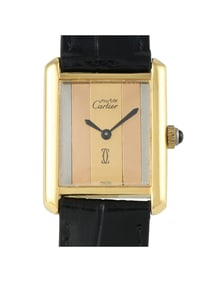 CARTIER MUST DE CARTIER TANK TRINITY DIAL VERMEIL WATCH