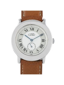 CARTIER MUST DE CARTIER RONDE STERLING SILVER QUARTZ WATCH
