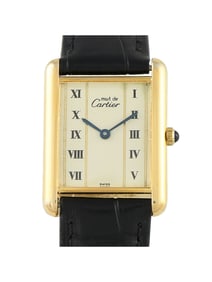 CARTIER MUST DE CARTIER TANK COLUMN DIAL VERMEIL WATCH