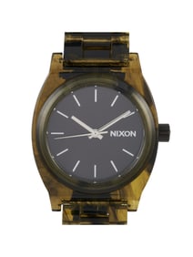 NIXON MEDIUM TIME TELLER ACETATE OLIVE 31 MM WATCH