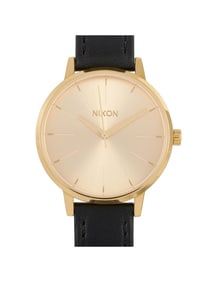 NIXON KENSIGNTON LEATHER 37 MM STAINLESS STEEL WATCH