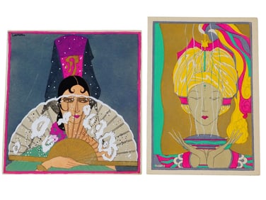 MARIO LABOCCETTA ITALIAN PORTRAIT POCHOIR PRINTS