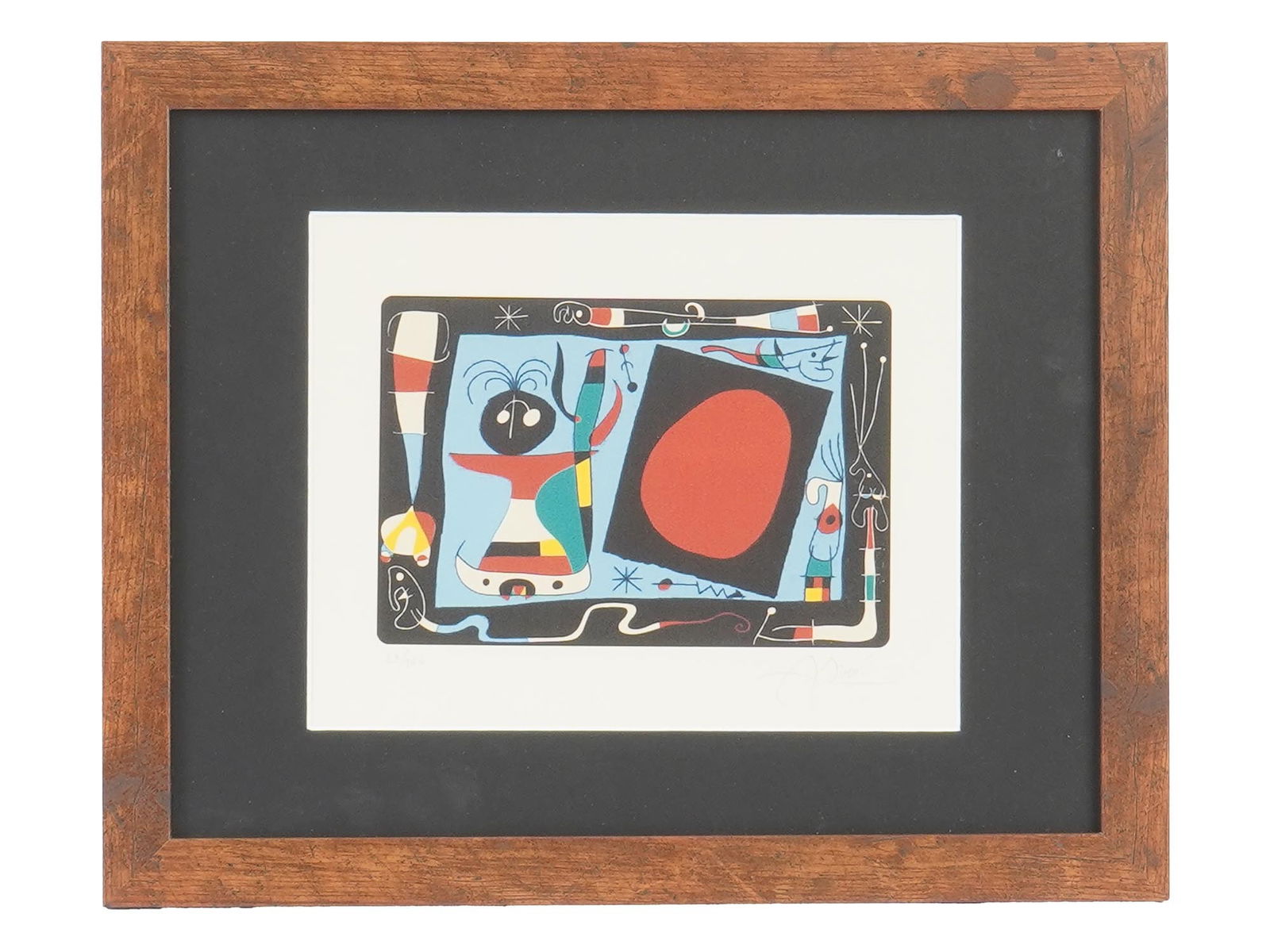 LIMITED EDITION COLOR LITHOGRAPH SIGNED JOAN MIRO (1 of 5)