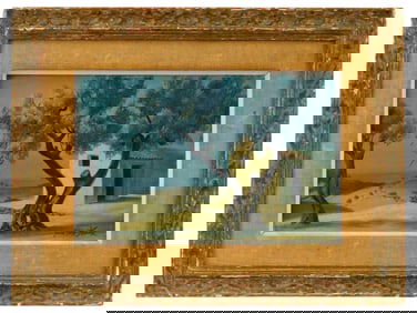 JEAN PIERRE ALAUX FRENCH LANDSCAPE OIL PAINTING