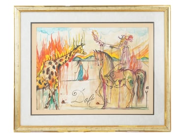 SURREALIST WATERCOLOR PAINTING IN MANNER OF DALI
