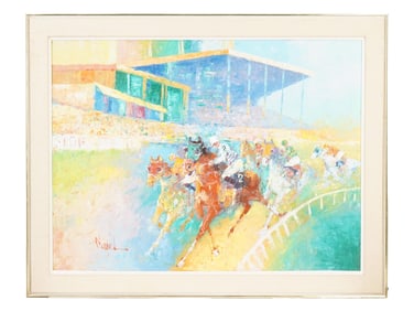 IMPRESSIONIST OIL PAINTING SIGNED JOHN ADAMOS MANOL