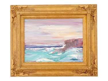 MID CENTURY MARINE PAINTING BY LESTER CHADBOURNE