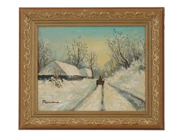 ATTR PYOTR KONCHALOVSKY RUSSIAN LANDSCAPE PAINTING