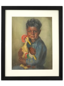 AMERICAN DOUBLE SIDED OIL PAINTINGS BY JOHN RICH