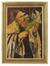 JUDAICA PORTRAIT OIL PAINTING AFTER PILICHOWSKI SIGNED
