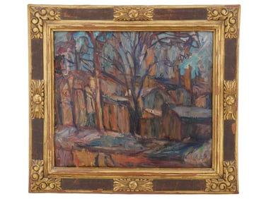 RUSSIAN LANDSCAPE OIL PAINTING BY ABRAHAM MANIEVICH