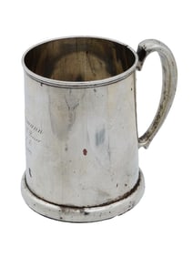 ANTIQUE 19TH CEN TIFFANY AND CO STERLING SILVER TANKARD